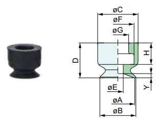 Short Type Vacuum Suction Cups Zp2 Mu